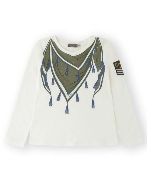 Canada House Fular Detaylı Kız Çocuk T-shirt