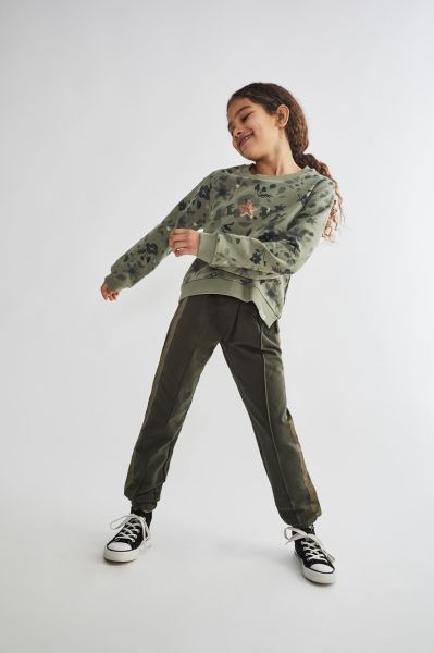 Canada House Çiçekli Desenli Kız Çocuk Sweatshirt