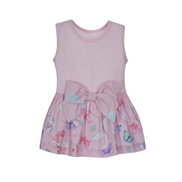 Fiyonk Detaylı Fırfırlı 2li Gömlek Elbise Set