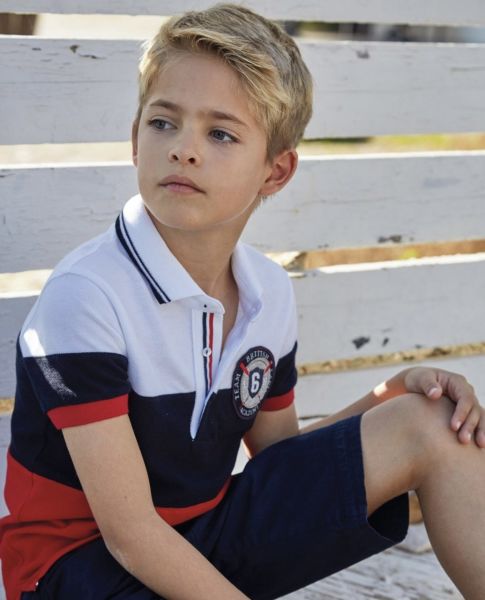 Arma Detaylı Erkek Çocuk Polo Yaka T-shirt