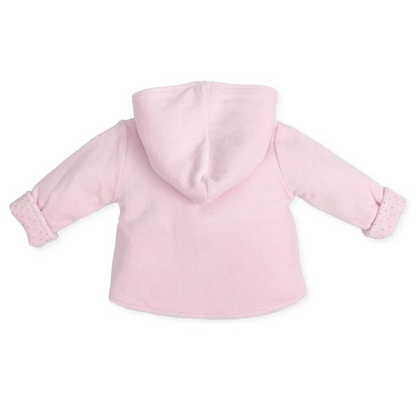 Tutto Piccolo Pembe Kadife Kız Bebek Hırka Mont