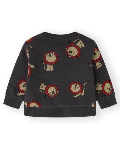 Canada House Aslan Desenli Erkek Bebek Sweatshirt