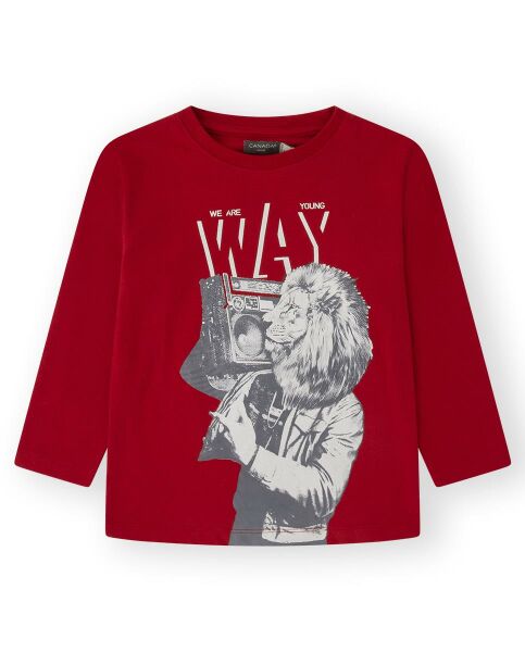 Canada House Aslan Baskılı Erkek Çocuk T-shirt