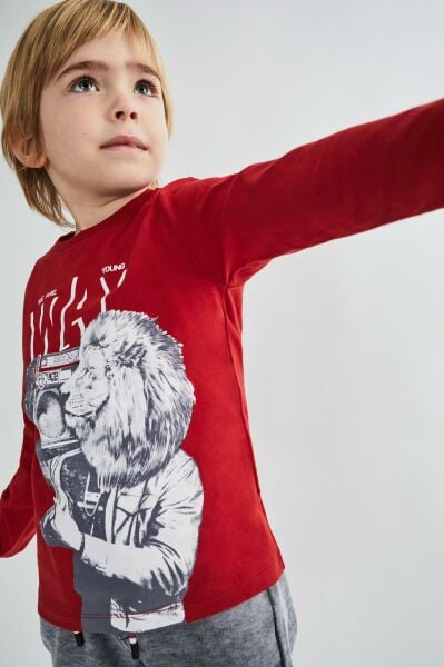 Canada House Aslan Baskılı Erkek Çocuk T-shirt