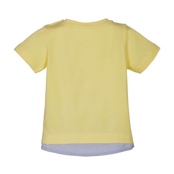 Gömlek Detaylı Dürbün Baskılı T-shirt