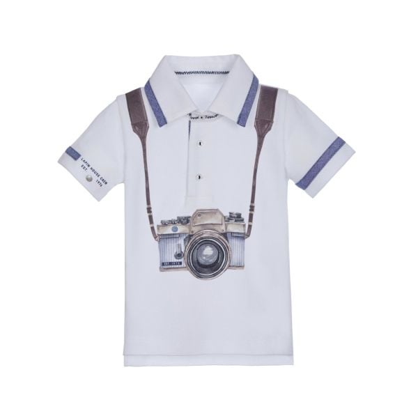 Gömlek Detaylı Fotoğraf Temalı Erkek Bebek T-shirt