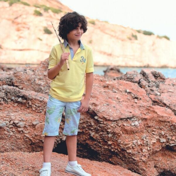 Gömlek Detaylı Polo Yaka Erkek Çocuk T-shirt