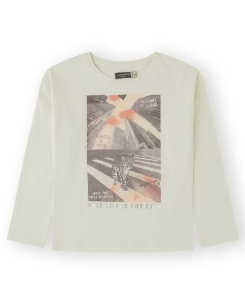 Canada House Uzun Kollu Kız Çocuk T-shirt