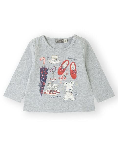 Canada House Uzun Kollu Kız Bebek T-shirt