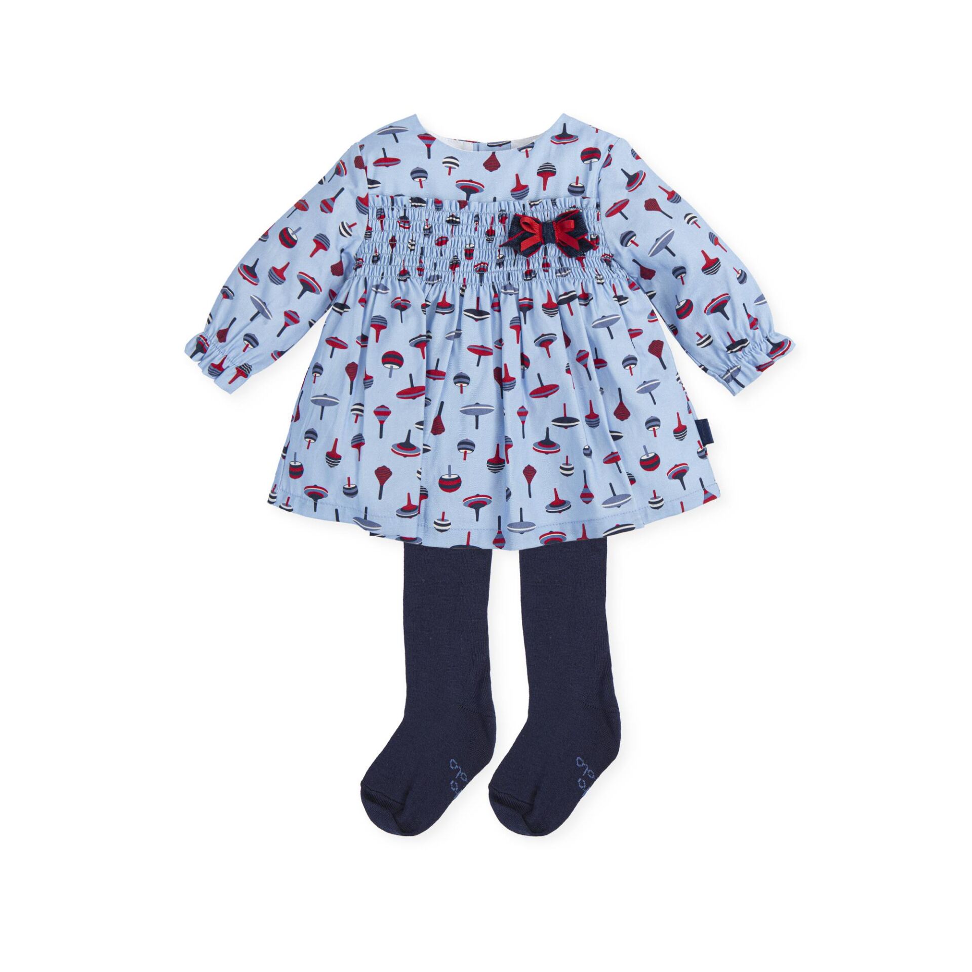 Tutto Piccolo Fiyonklu 2li Elbise Çorap Set
