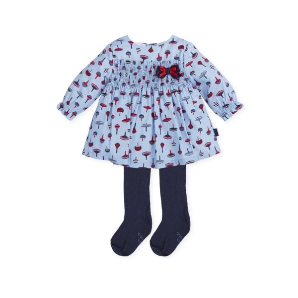 Tutto Piccolo Fiyonklu 2li Elbise Çorap Set