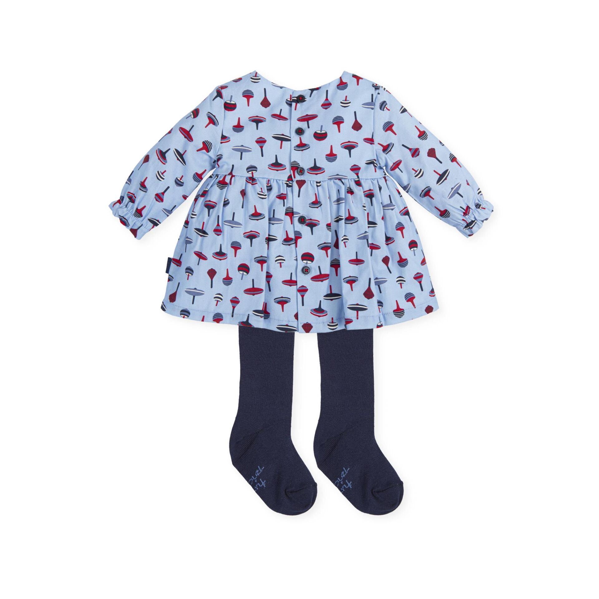 Tutto Piccolo Fiyonklu 2li Elbise Çorap Set