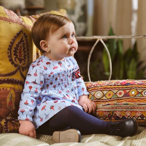 Tutto Piccolo Fiyonklu 2li Elbise Çorap Set