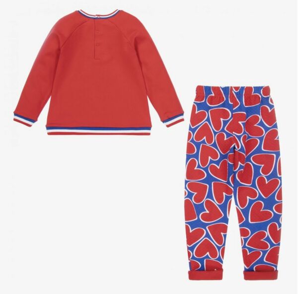 Kalp Desenli 2li Bluz Pantolon Set