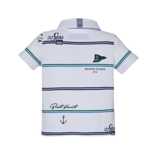 Denizci Temalı Gömlek Detaylı Polo Yaka T-shirt