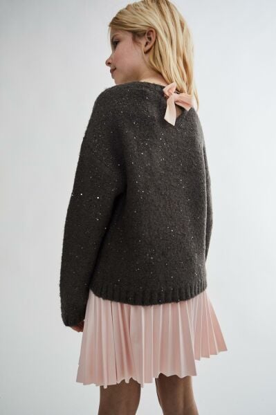 Canada House Parlak Pul Detaylı Kız Çocuk Kazak