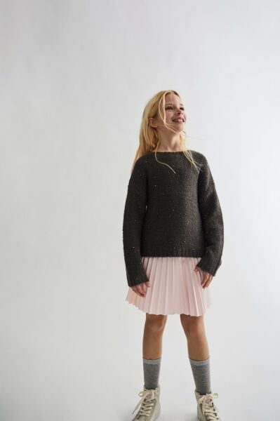 Canada House Parlak Pul Detaylı Kız Çocuk Kazak