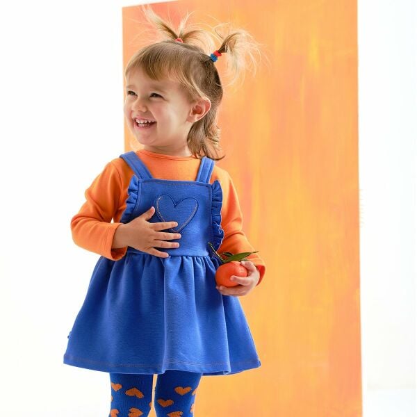 Kalpli 2li Salopet Elbise Çorap Set