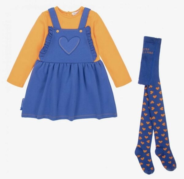 Kalpli 2li Salopet Elbise Çorap Set