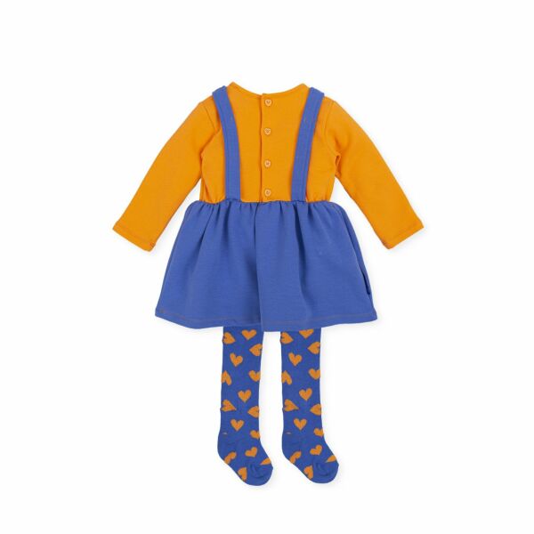 Kalpli 2li Salopet Elbise Çorap Set