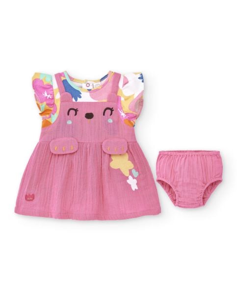 Tuc Tuc 2li Kız Bebek Elbise Bloomer Set