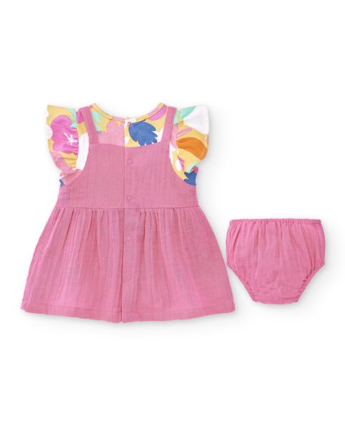 Tuc Tuc 2li Kız Bebek Elbise Bloomer Set