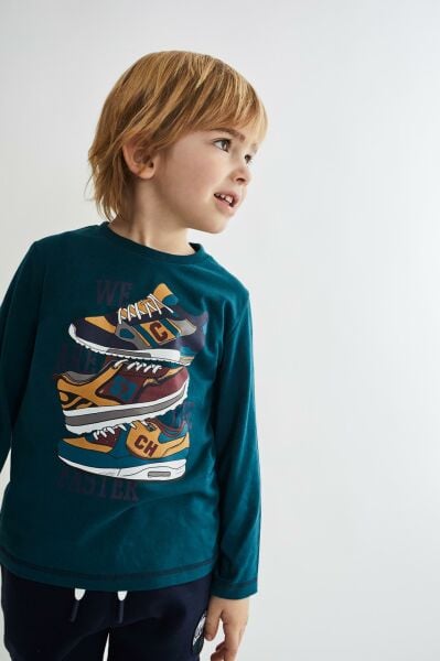 Canada House Sneakers Baskılı Erkek Çocuk T-shirt