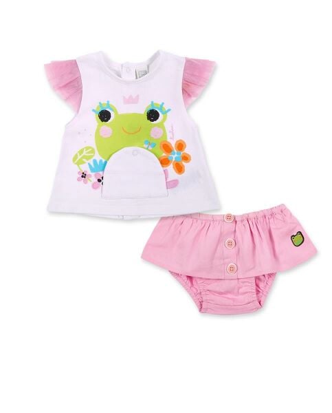 Tuc Tuc 2li Kız Bebek T-shirt Bloomer Set