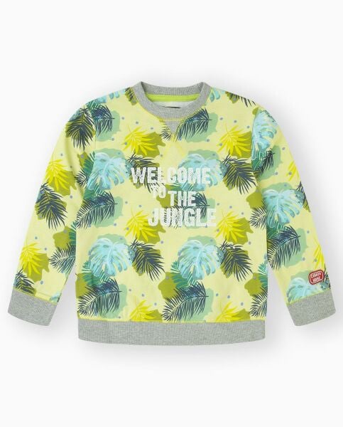 Canada House Tropik Desenli Erkek Çocuk Sweatshirt