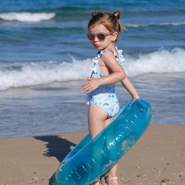 Balina Desenli Fırfırlı Mayo