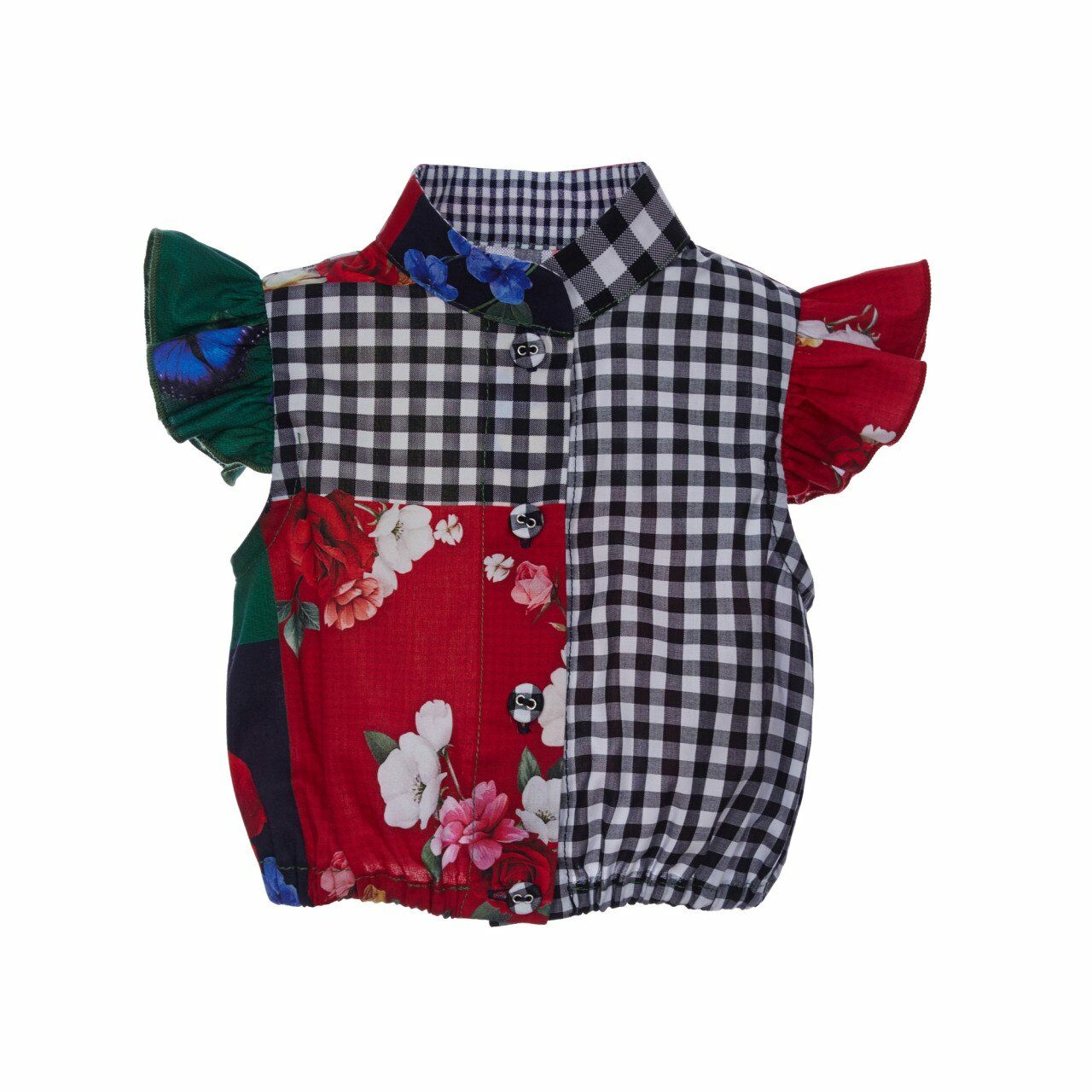 Colorblock Fiyonklu 2li Kız Çocuk Bluz Pantolon Set