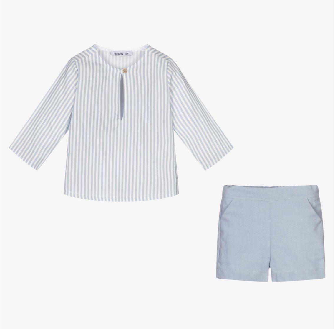 2li Erkek Çocuk Çizgili Bluz Şort Set