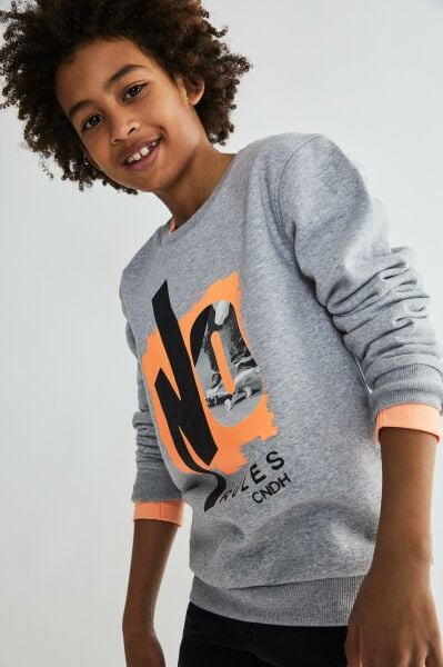 Canada House Bisiklet Yaka Erkek Çocuk Sweatshirt