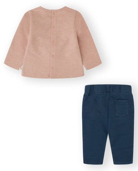 Canada House Cep Detaylı 2li Kız Bebek Bluz Pantolon Set