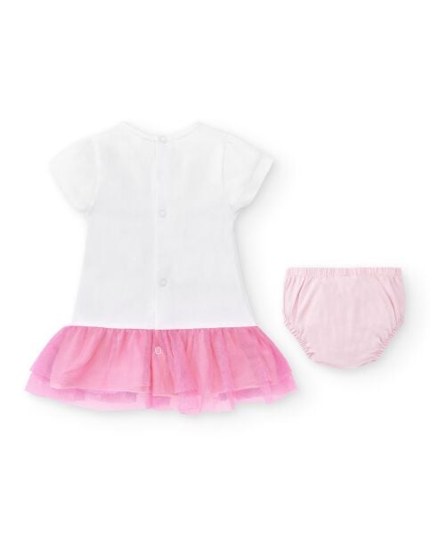 Tuc Tuc 2li Kız Bebek Elbise Bloomer Set