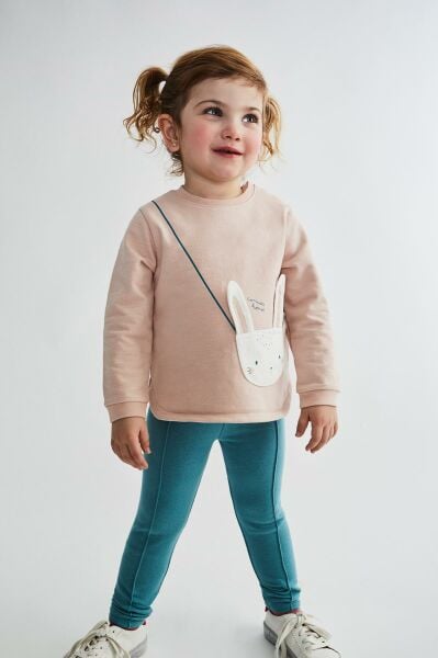 Canada House Çanta Detaylı 2li Kız Çocuk Bluz Pantolon Set