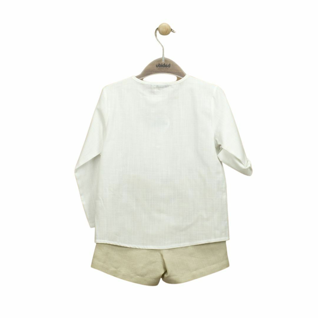 2li Keten Erkek Çocuk Gömlek - Şort Set