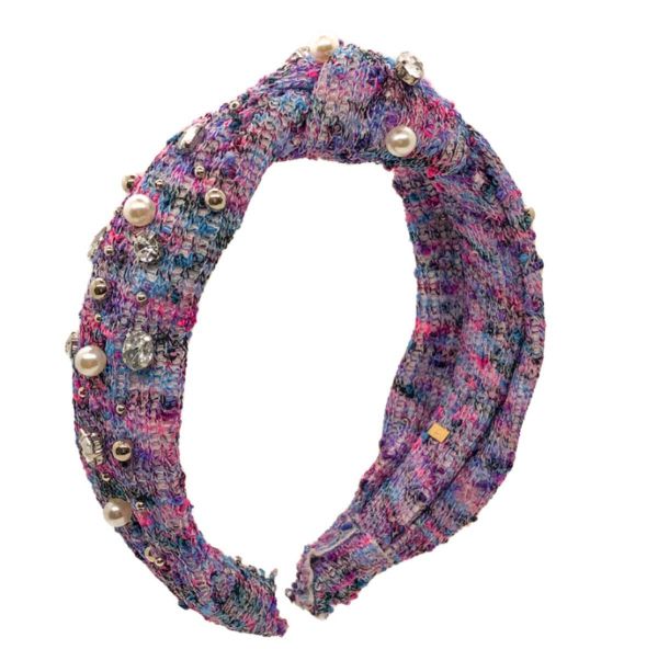 Bari Lynn Purple Tweed Saç Bandı