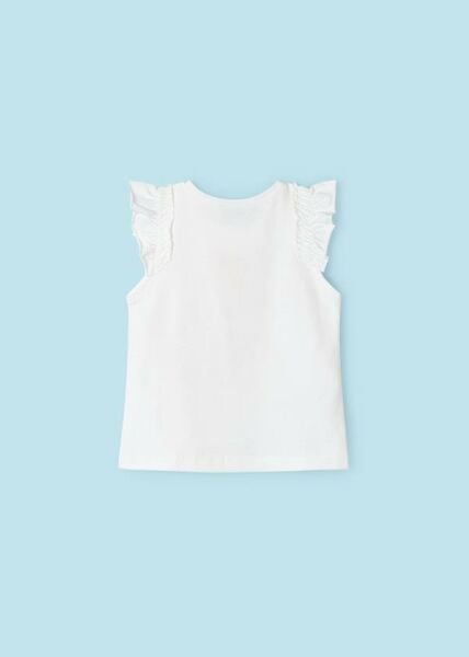 Mayoral Omuzları Fırfırlı Kız Çocuk T-shirt