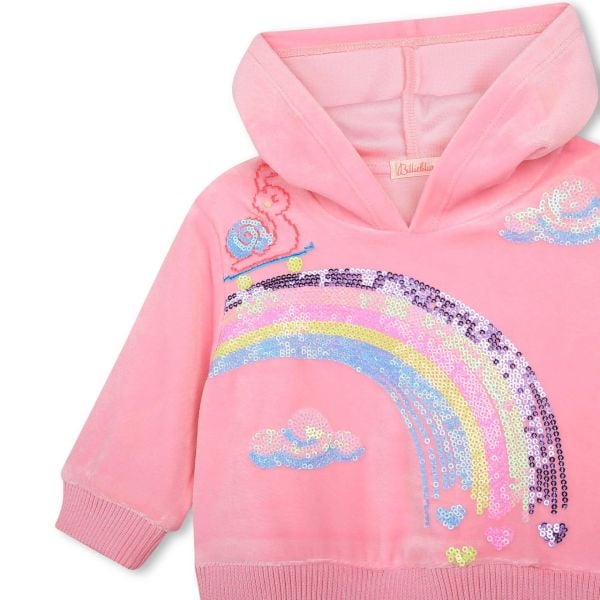 Billieblush Kapüşonlu Kadife Kız Çocuk Elbise