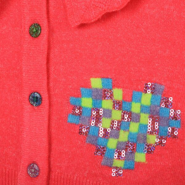 Billieblush Kalp Aplikeli Kız Bebek Hırka