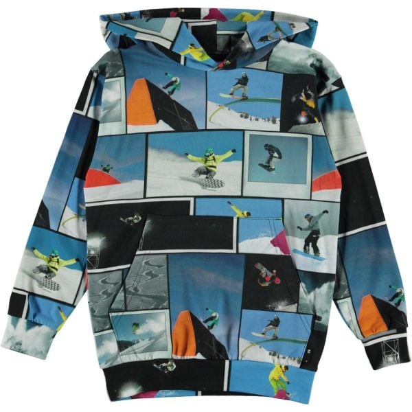 Snowboard Temalı Erkek Çocuk Sweatshirt