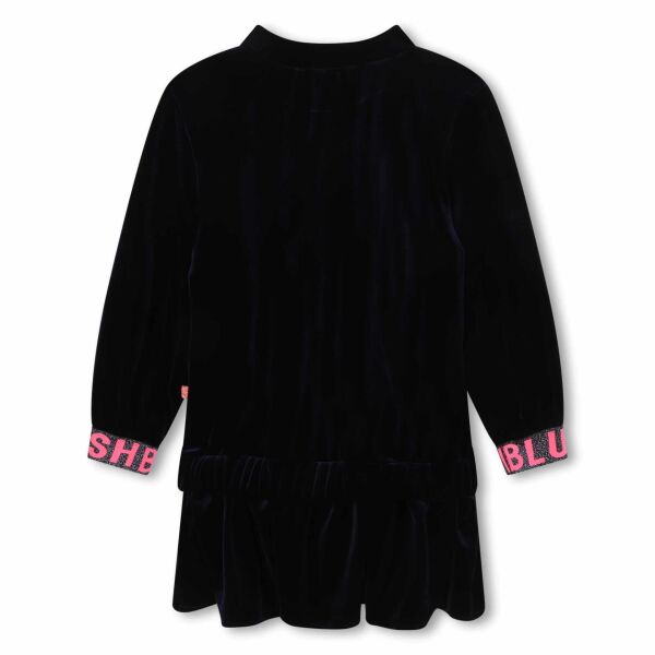 Billieblush Lacivert Kadife Kız Çocuk Elbise