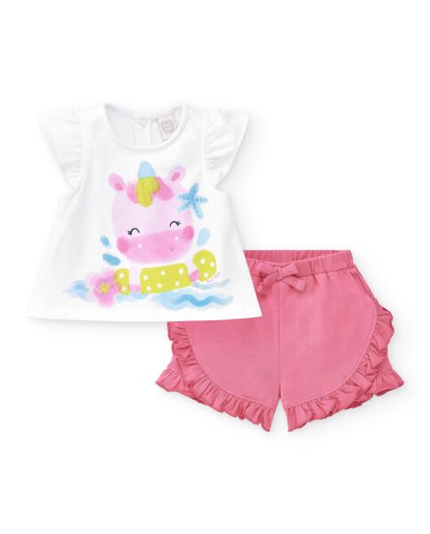 Tuc Tuc 2li Kız Bebek T-shirt Şort Set
