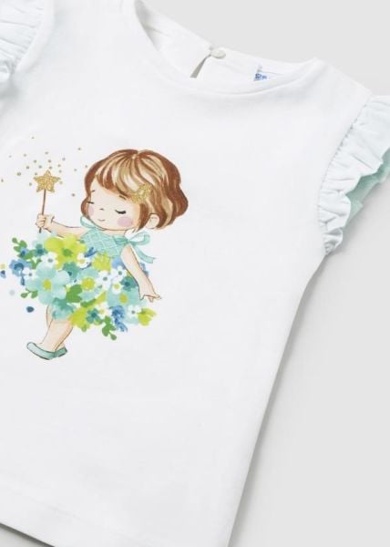 Mayoral Tül Detaylı Kız Bebek T-shirt