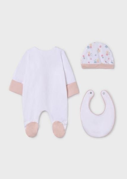 Mayoral 3lü Kız Bebek Tulum Bere Önlük Set