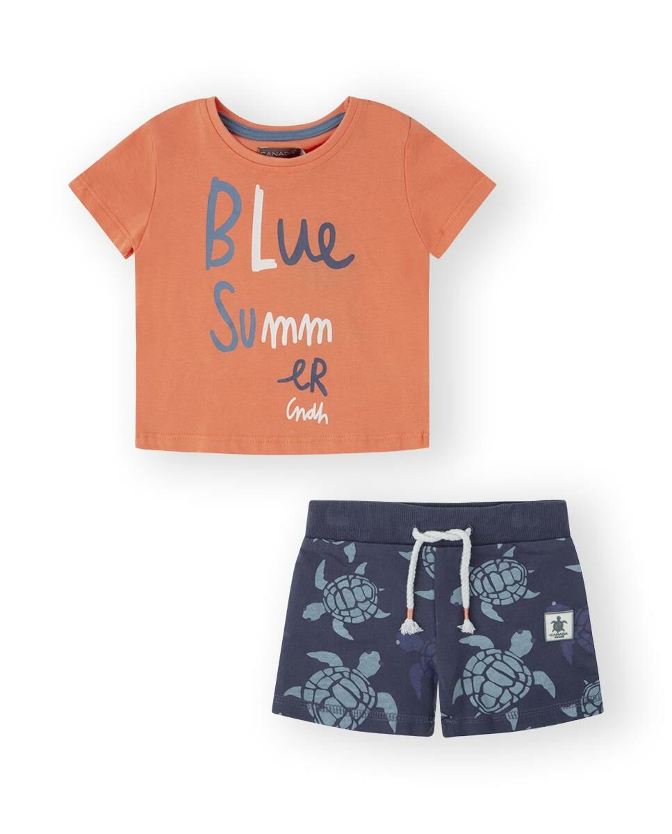 Canada House 2li Erkek Bebek T-shirt Şort Set
