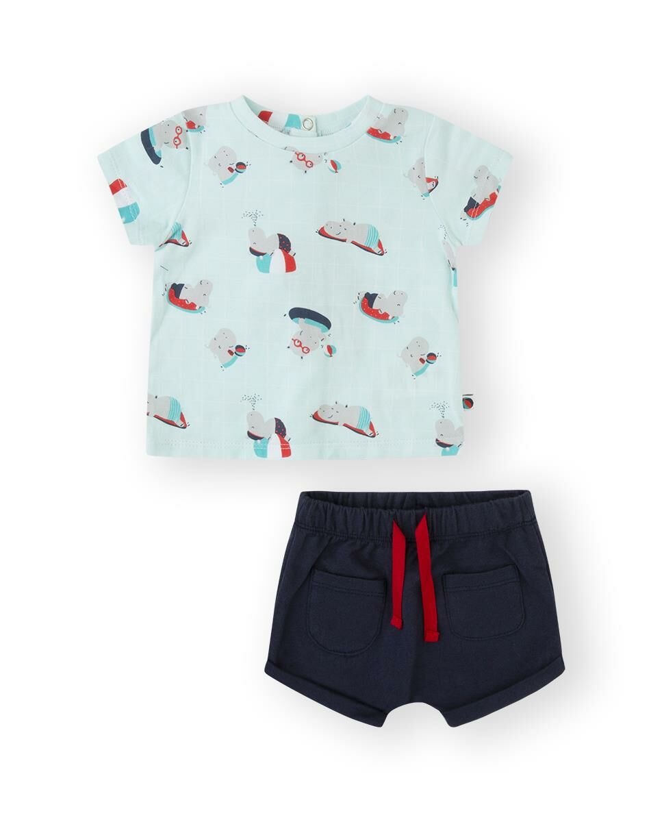Canada House 2li Erkek Bebek T-shirt Şort Set