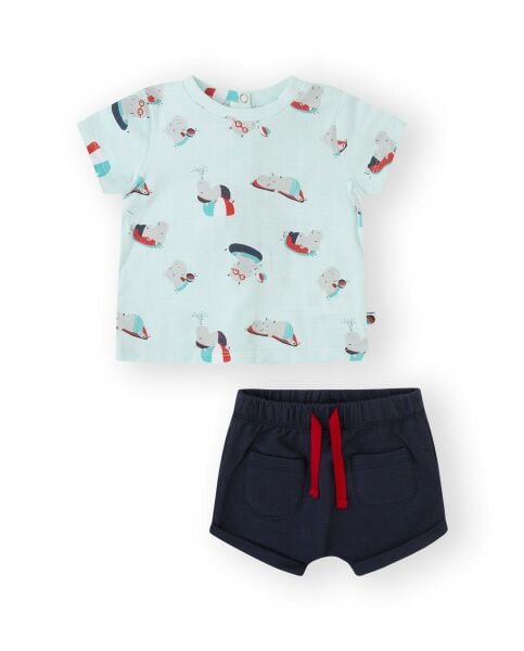 Canada House 2li Erkek Bebek T-shirt Şort Set