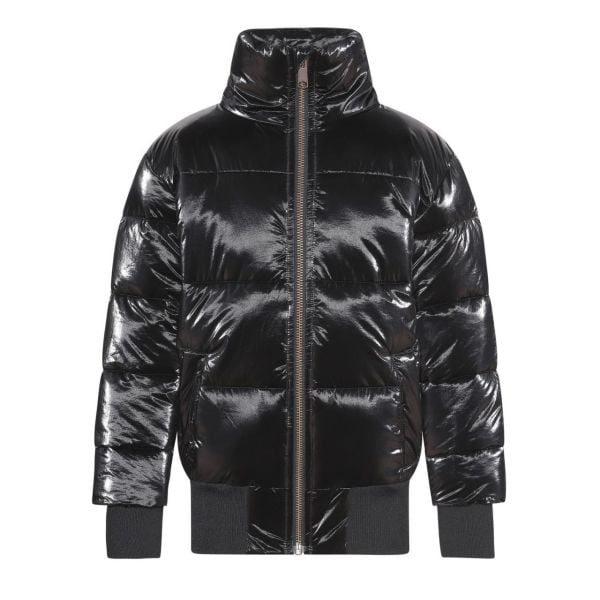 Sırtta Yıldız Detaylı Kız Çocuk Puff Mont